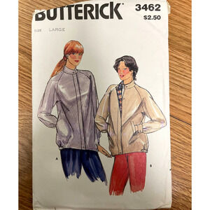 Vintage 1970s Butterick 3462 Sewing Pattern Sz Lg Lined Track Jacket COMPLETE